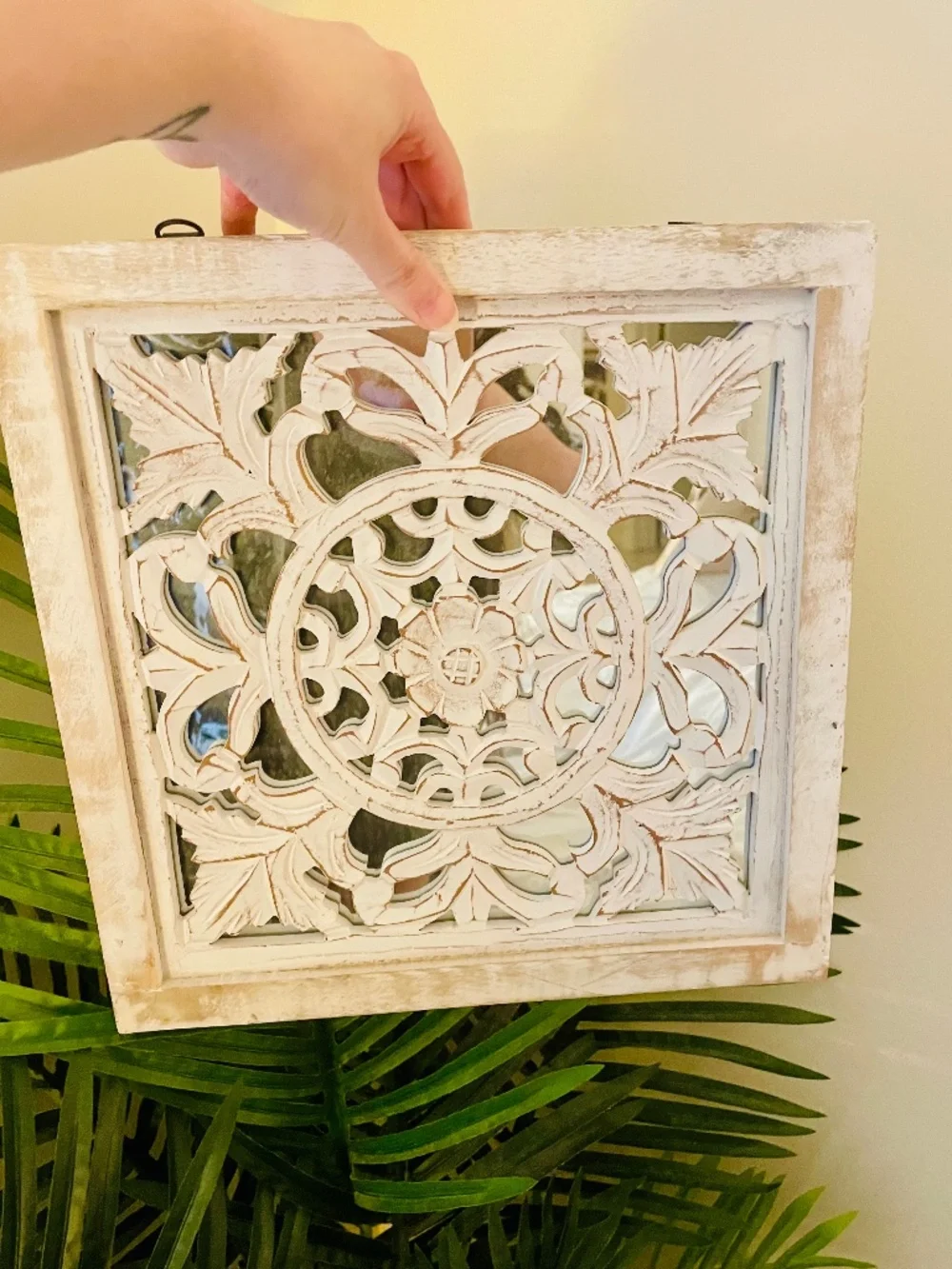 Distressed Mirror Decor